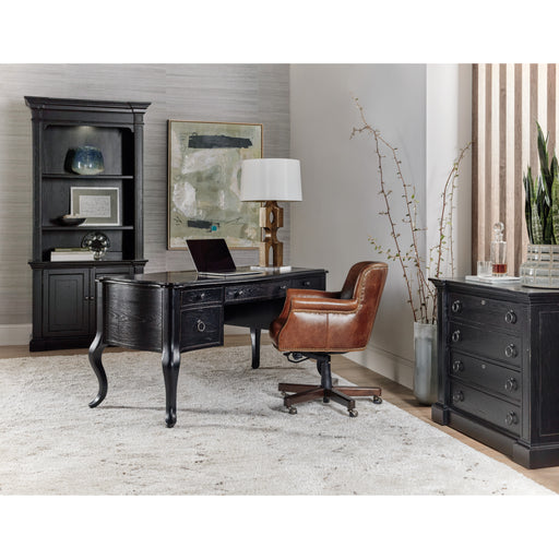 Hooker Furniture Home Office Bristowe Traditional Dark Wood Lateral File 