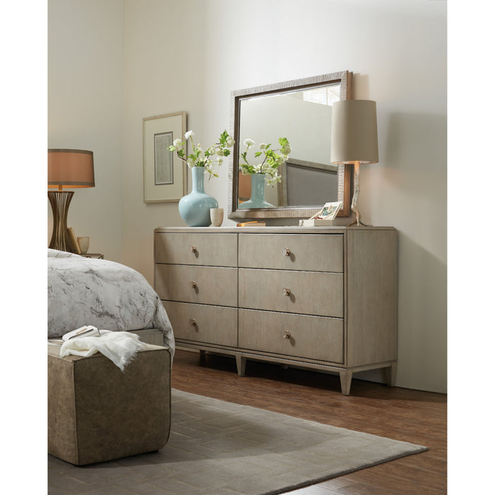 Hooker Furniture Modern Light Wood Wide Elixir Six-Drawer Dresser