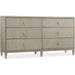 Hooker Furniture Modern Light Wood Wide Elixir Six-Drawer Dresser