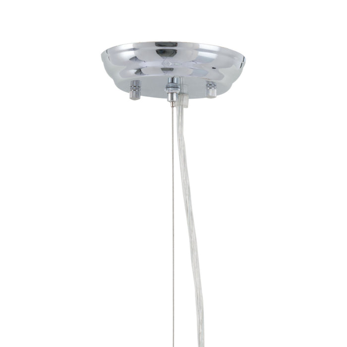 Zuo Jena Chrome Modern Ceiling Lamp with Clear Crystals