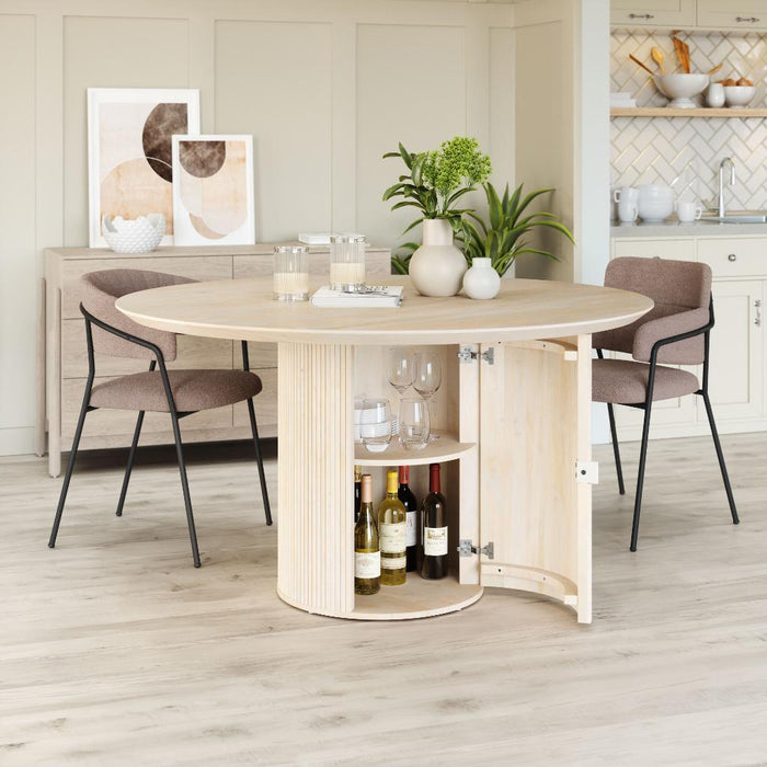 Izola Storage Dining Table Natural