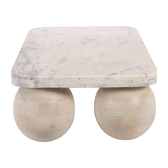 Zuo Camakat Rectangular Marble Coffee Table