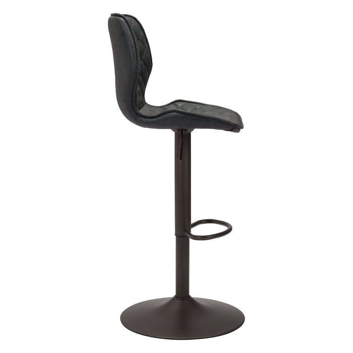 Zuo Seth Adjustable Barstool Vintage Black