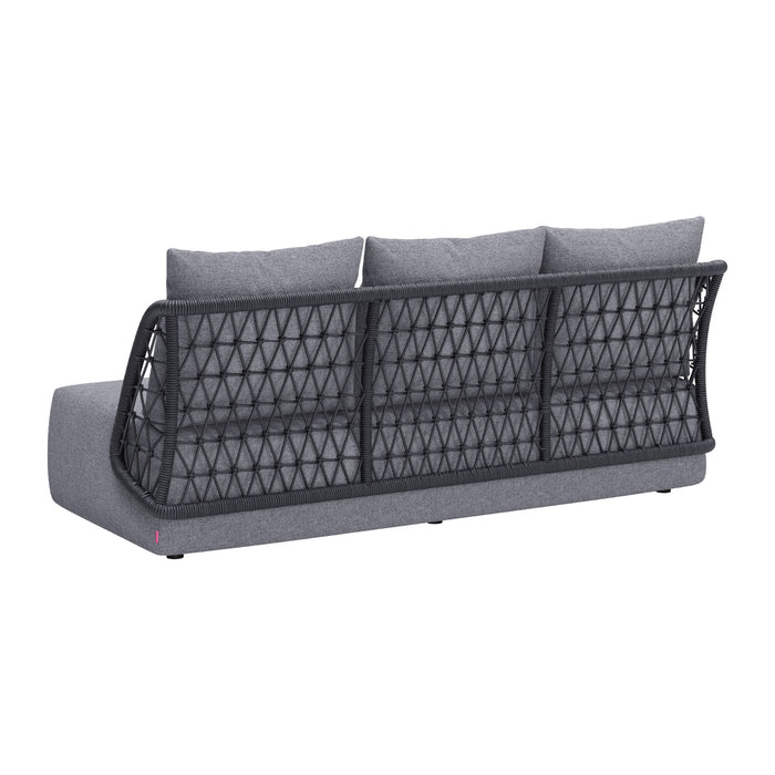 The Mekan Outdoor Lounge Sofa by Zuo, Grey