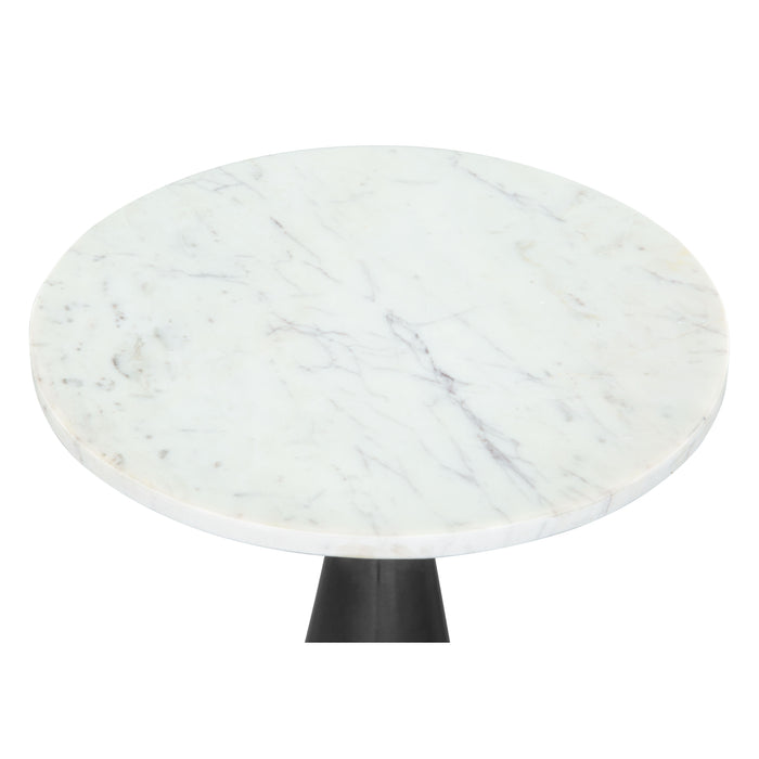 Zuo Tim White Round Side Table