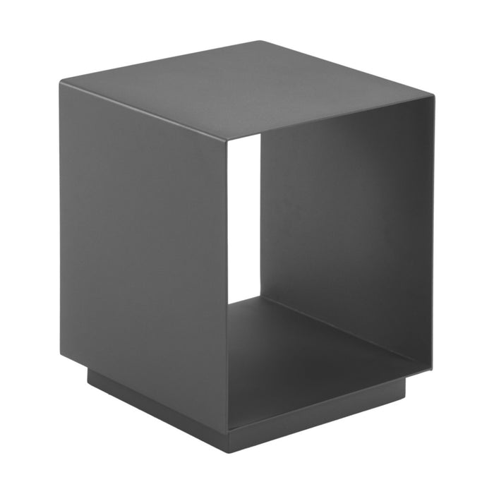 Zuo Kokos  Sleek Aluminum Charcoal Square Side Table