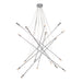 Anderson Teak Belief Modern Chrome Ceiling Lamp with Criss-Cross Design