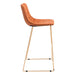 Zuo Adele Barstool Orange & Gold