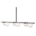 Zuo Keyoz Black Modern Ceiling Lamp with Clear Glass Shades