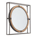 Zuo Capell Painted Steel and Rope Frame Mirror Antique Gray