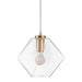 Zuo Jenny Brass Modern Boho Glam Ceiling Lamp with Geometric Shade