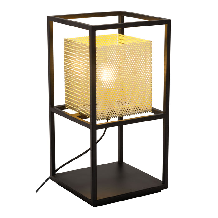 Zuo Yves Modern Design with Perforated Shade Gold & Black Table Lamp