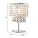 Zuo Falling Stars Modern Chromed Steel Glass Table Lamp Chrome