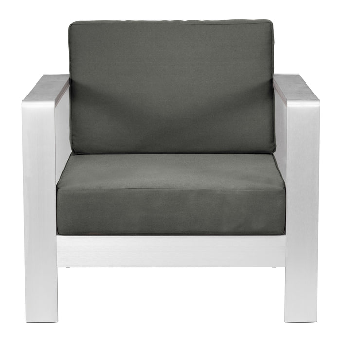 Outdoor Cosmopolitan Armchair by Zuo, Dark Gray