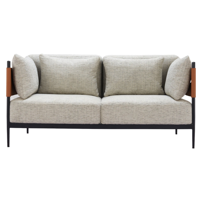 Zuo Modern Mid Century Stirbe Cushioned Loveseat Grey