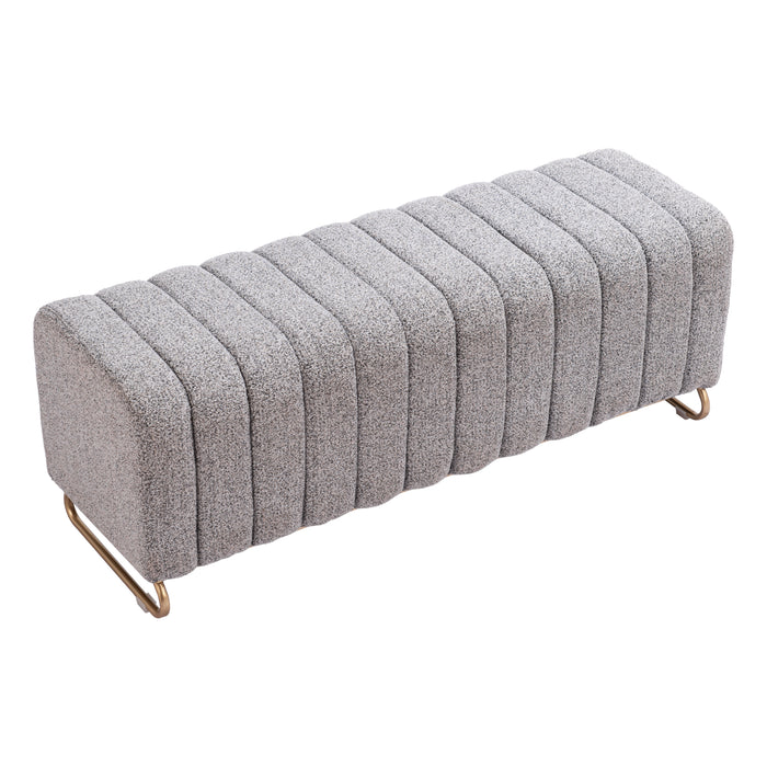 Zuo Pender Bench Stone Gray