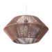 Zuo Kendrick Brown Transitional Ceiling Lamp with Paper Rope Shade