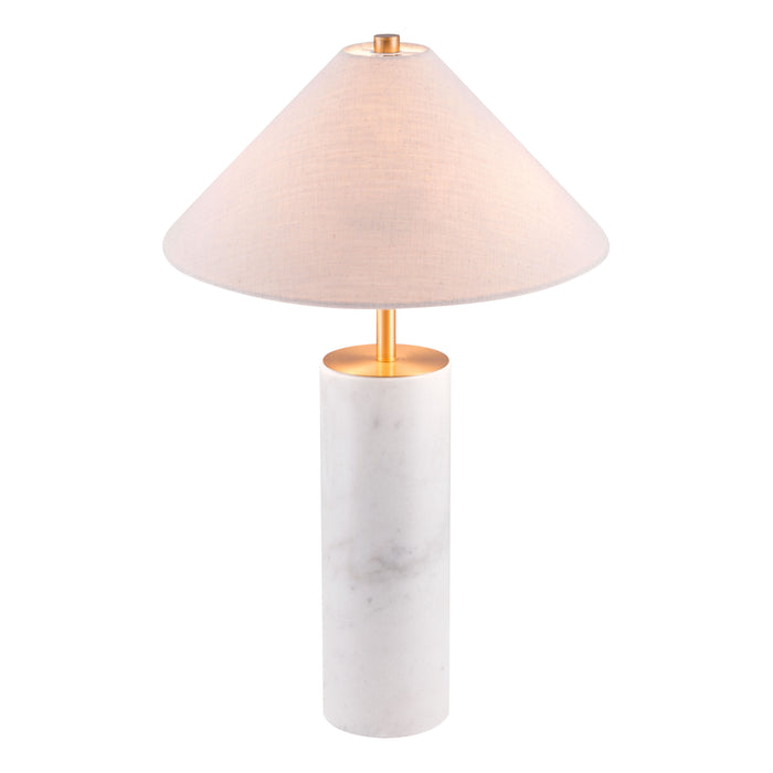 Zuo Ciara Modern White Marble Base Table Lamp