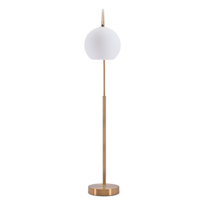 Zuo Griffith Modern Arc Elegant and Functional Floor Lamp Brass