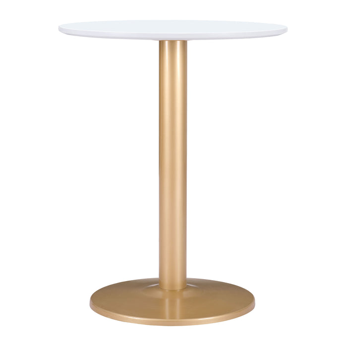 Zuo Alto Bistro Table White & Gold