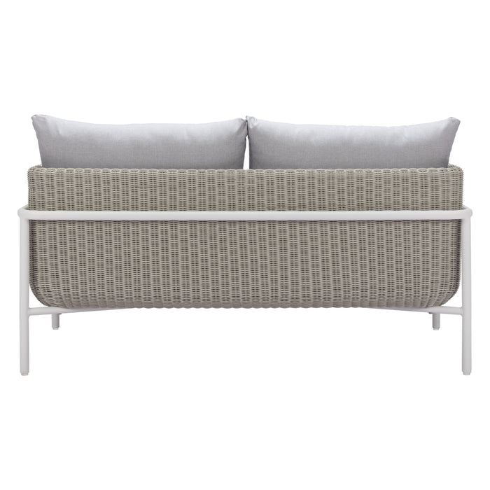 Zuo Frais Outdoor Loveseat Gray