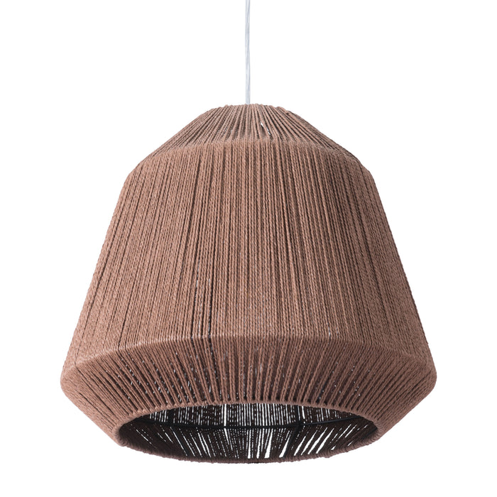 Anderson Teak Impala Ceiling Transitional Paper Rope Lamp Brown