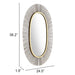 Zuo Juju Modern Powder Coated Iron Oval Black & Gold Mirror