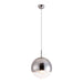 Zuo Kinetic Chrome Ceiling Lamp with Half-Chrome Glass Shade