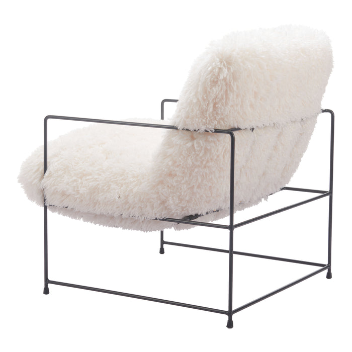 Zuo Modern Pelut White Accent Chair