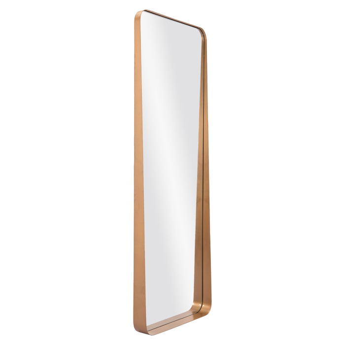 Zuo Riga Modern Gold Powder Coated Steel Floor Mirror