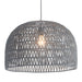 Zuo Paradise Gray Dome Powder Coated Steel Ceiling Lamp