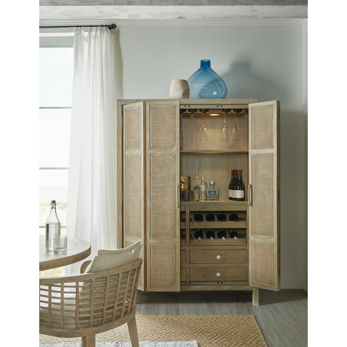 Hooker Furniture Dining Surfrider Light Wood Bar Cabinet 