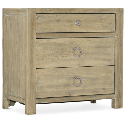 Hooker Furniture Rustic Wood Surfrider Three-Drawer Nightstand 