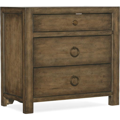 Hooker Furniture Rustic Wood Sundance Three-Drawer Nightstand 