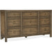 Hooker Furniture Rustic Wood Wide Sundance Nine-Drawer Dresser 