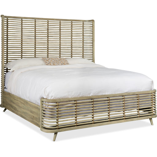 Hooker Furniture Light Wood Surfrider Queen Rattan Bed 