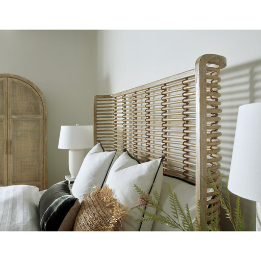 Hooker Furniture Light Wood Surfrider King Rattan Bed 