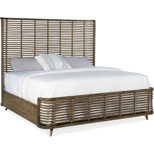 Hooker Furniture Dark Wood Sundance King Rattan Bed