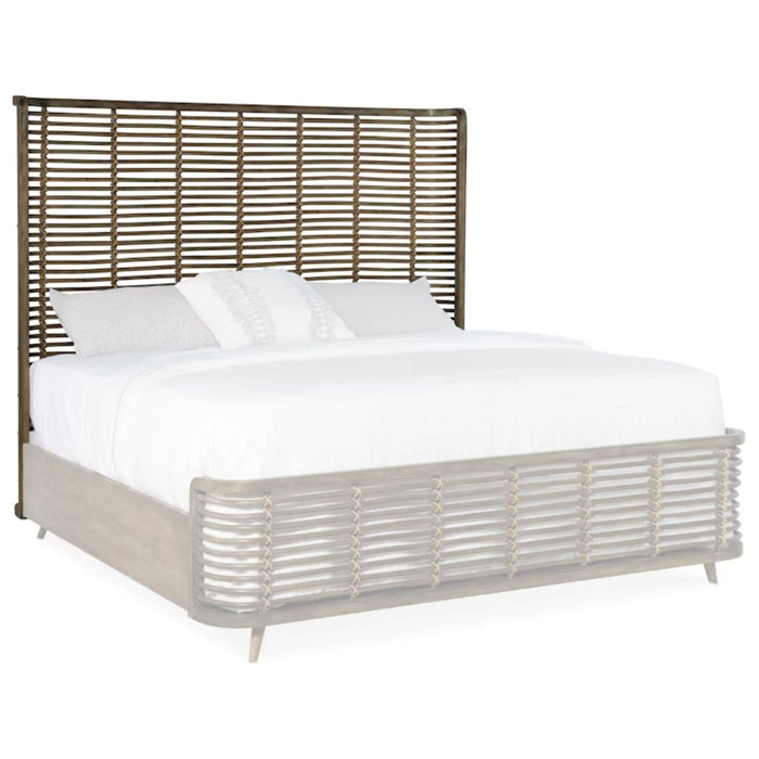 Hooker Furniture Dark Wood Sundance King Rattan Bed