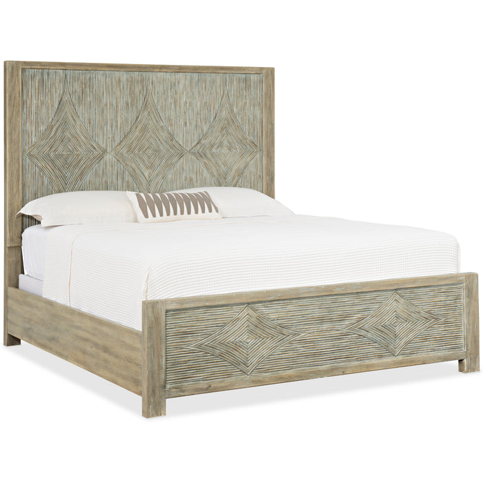 Hooker Furniture Rustic Wood Surfrider Queen Panel Bed  