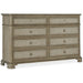 Hooker Furniture Light Wood Wide Alfresco Aldo Eight-Drawer Dresser 