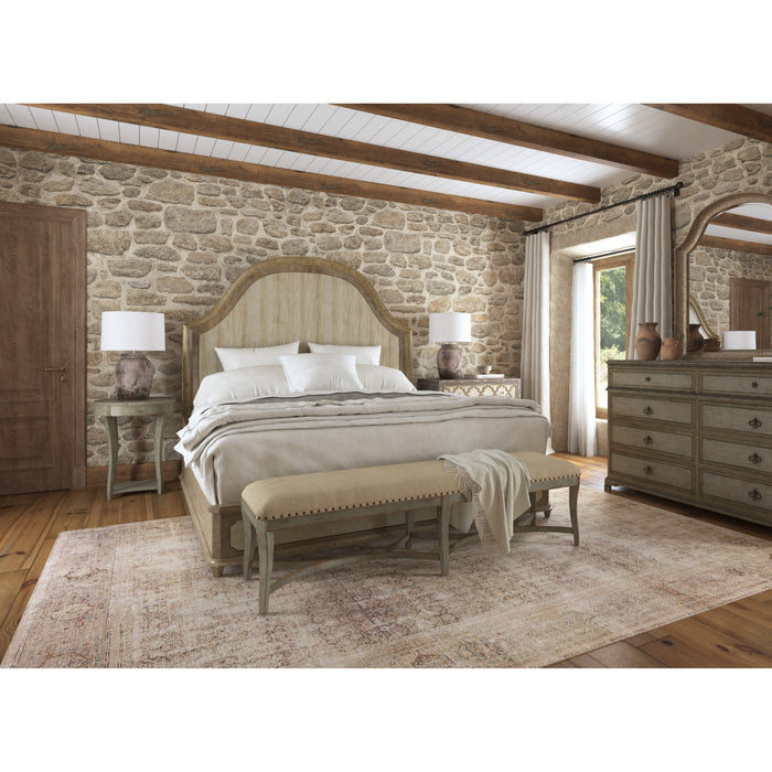 Hooker Furniture Rustic Alfresco Lauro Queen Panel Bed with Metal