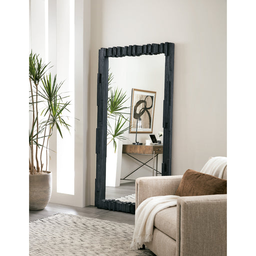 Hooker Furniture Chapman Shou Sugi Ban Black Wood Floor Mirror 