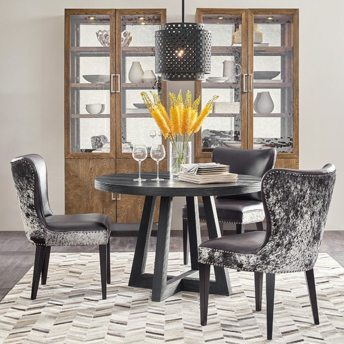 Hooker Furniture Chapman Round Wood Black Dining Table Set