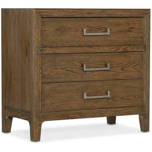 Hooker Furniture Traditional Medium Wood Chapman Three-Drawer Nightstand