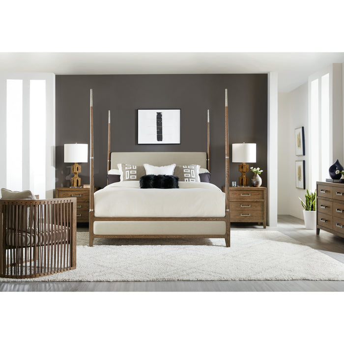 Hooker Furniture Modern Chapman King Four Poster Bed 