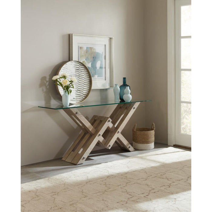 Hooker Furniture Affinity Glass Top Accent Console Table