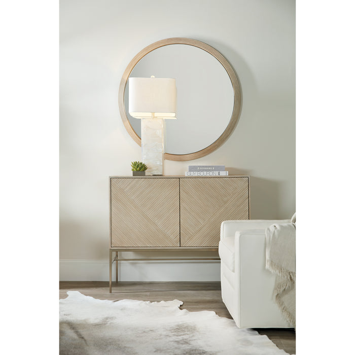 Hooker Furniture Cascade Light Wood Round Mirror 