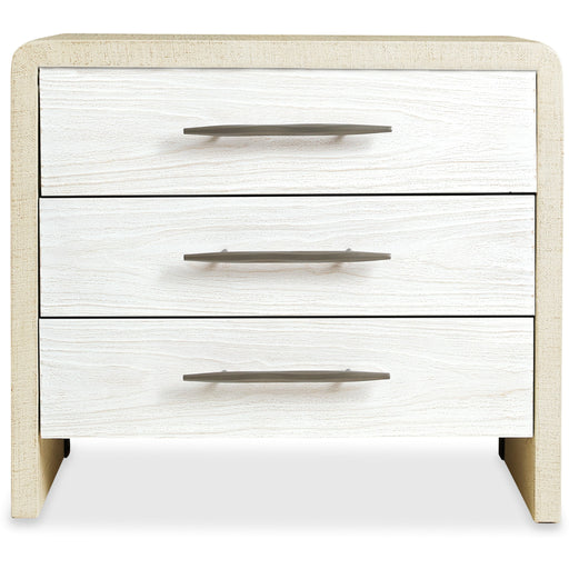 Hooker Furniture Modern Cream Cascade Three-Drawer Nightstand