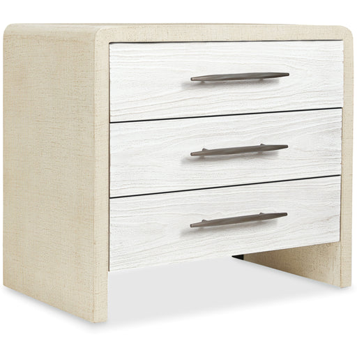 Hooker Furniture Modern Cream Cascade Three-Drawer Nightstand